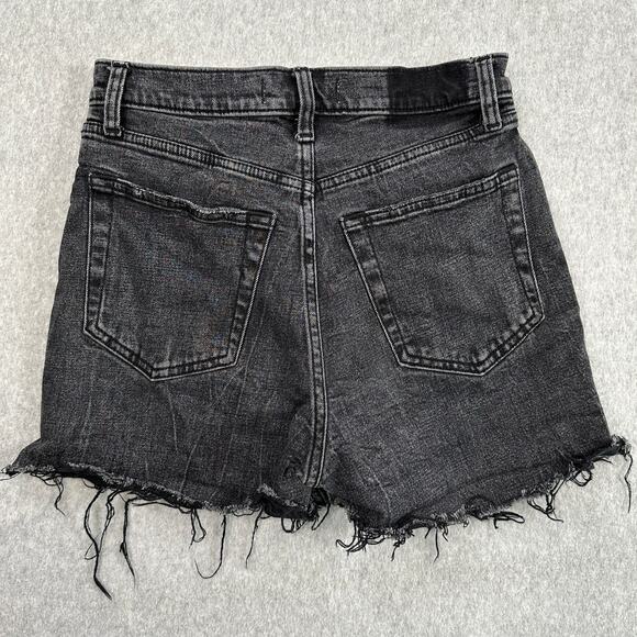 Abercrombie & Fitch Shorts WMNS 28/6R Crop Wide Leg Ultra High Rise Washed Black - Picture 4 of 8